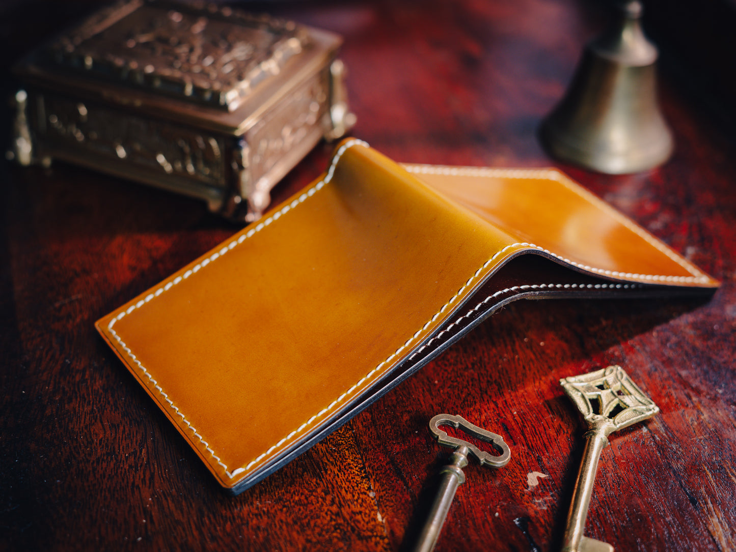 Whisky Shell Cordovan (Shinki Hikaku) Bifold Wallet