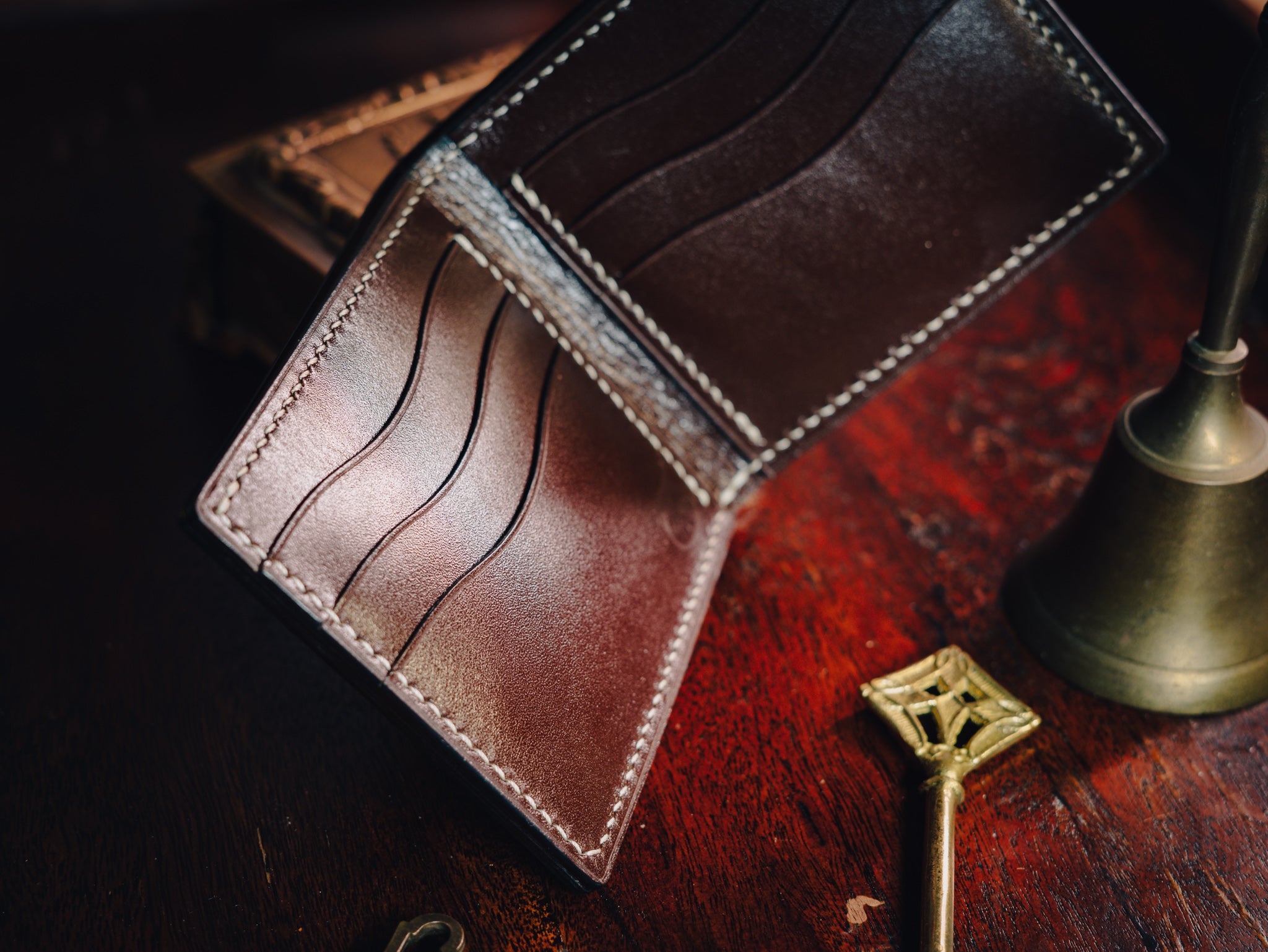 Whisky Shell Cordovan (Shinki Hikaku) Bifold Wallet